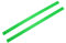 2Pcs Skateboard Rails Kantenschutz Verschleißfeste Flexible Rippen Bones Board Rails mit Befestigungsschrauben(Grün)