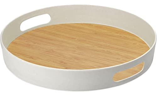 Hogar y Mas Bandeja Redonda Deco Madera Ø30