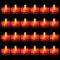 idyl light Unterwasser Led Lichter,Rot Wasserdichte LED Teelichter, Batteriebetriebene Kerzen Poollicht für Garten Aquarium Vase Badewanne Pool oder Spa 24 Stück