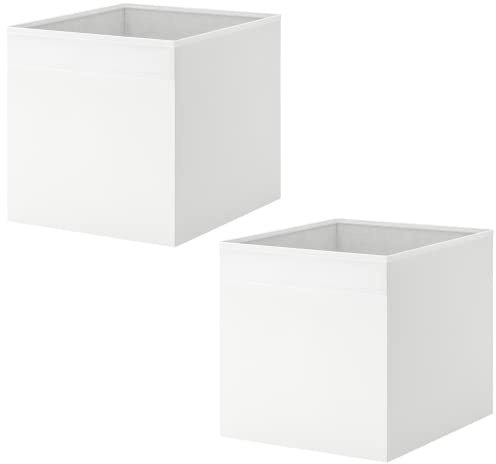 home stuff Foldable Cube Storage Boxes Cubes Fabric Storage Organizer Boxes for Shelving Unit For Home, Office, Bedroom, Nursery, Wardrobe, Toys Best Gifts For Children's, 33x38x33 CM (2 Pack, White)