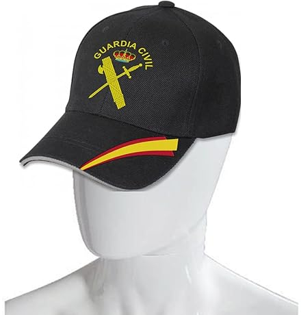Gorra Guardia Civil Gorra de Cabeza Negra con Bandera de España y Merchandising Militar/policial