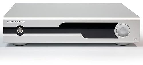 GUSTARD R26 Diskreter R2R Decoder 1Bit DAC mit Streamer/Renderer PCM768&DSD512 Bluetooth XMOS XU216 Hochleistungs-Audio-Decoder (Silber)