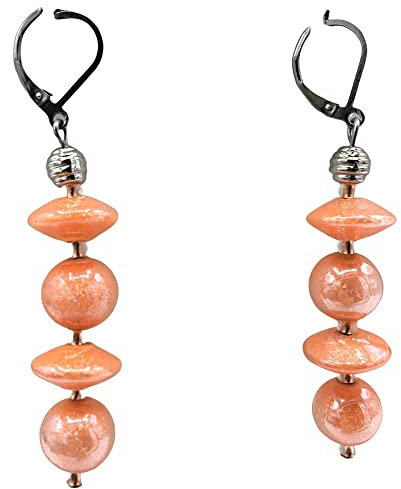 Ohrringe aus antikem Muranoglas Murrina Venediciana VP 241, S, Glas, Farbe Blau