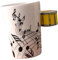 predolo Keramik Tasse mit Musiknoten, Kaffeetasse, Tee, Musiker, Musik, Klavier, Instrument, Lehrer, Geschenk, Gelbe Trommel
