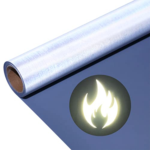 Reflektierend Plotterfolie Textil Reflektierendes Heat Transfer Vinyl 30.5cm x 183cm Plotter Flexfolie für Cricut und Silhouette Cameo, Textilien Transferfolie zum Aufbügeln für DIY T-Shirt Stoffe