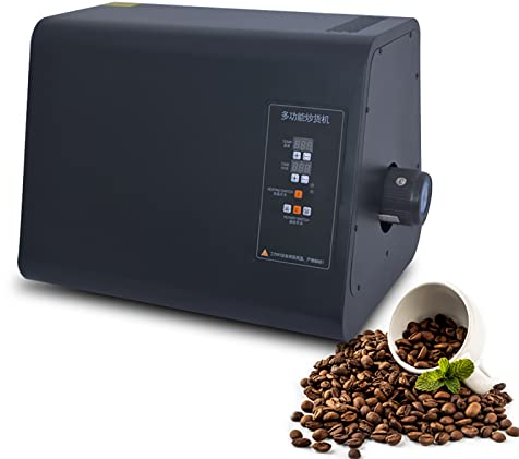 Kaffeebohnen-Röstmaschine für Zuhause, multifunktional, elektrischer Rotations-Kaffeeröster aus Edelstahl, Temperatur und Zeit einstellbar, geeignet