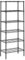 Furinno Wayar Scaffale portaoggetti in Metallo a 6 Ripiani, 58,4 x 33 x 150 cm, Nero