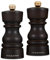 Cole & Mason H233017 London Salz und Pfeffermühle, 2er Set Manuell mit Einstellbar, Schokolade Holz, 13cm, Precision+ mit Keramikmahlwerk und Carbonmahlwerk, Gewürzmühle, Mühlen für Salz, Pfeffer