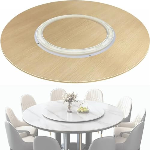 EMENAR Mesa Giratoria De Comedor Grande 80cm, Bandeja Giratoria, Organizador para Cocina Y Hogar, Plato Lazy Susan De Madera, Grueso Y Duradero (Color: Wood, Tamaño: 60cm/24in)