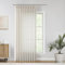 Vision Home Halbtransparente Vorhänge mit Quetschfalten, strukturiertes Leinen-Mischgewebe, lichtfilternd, mit Haken, 241,3 cm, für Wohn-, Schlafzimmer, Terrasse, mit Haken, 152,4 cm B x 241,3 cm L
