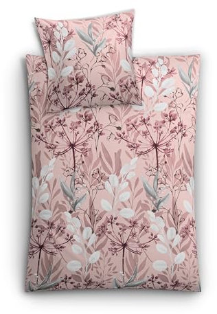 Kleine Wolke Bettwäsche Satin, Lukardis Old Rose, 1-155x220 /1-80x 80