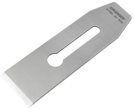 JORGENSEN No.4 & No.5 Wood Planer Blade - for No.4 Smooth Plane & No.5 Jack Plane, Professional Level O1 Steel, High Hardness & Long Edge Retention, 3mm Thickness Replacement Blade