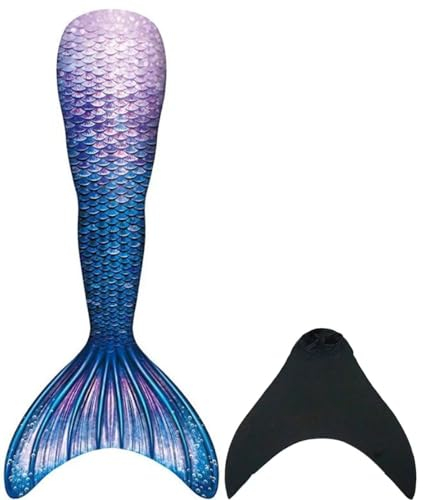 Pyjacos Meerjungfrauenflosse Mädchen Neuer Mermaid Tail, 4 Stück Set, daheijcka24, L