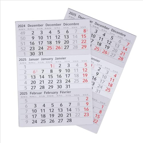 Timr Ersatz Kalendarium 2025 und 2026 I magnetisch I für Tischkalender aus Edelstahl in gebürsteter Optik Geschenkidee für Freunde Familie I tr283