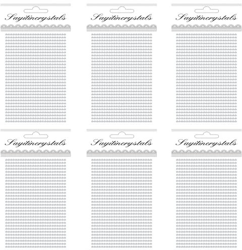 Mcoser Silver Rhinestone Stickers 5mm Self Adhesive Gems Stickers Acrylic Crystal Gems Stickers for Nails Face Clothes DIY Craft Decorations (6 Sheets)