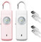 Shackcom 2pcs Alarme Personnelle 130dB Alarme de Poche avec Lumière Flash LED Avertisseur Alarme de Sécurité Rechargeable Anti Agression Porte-Clés pour Femme Enfants Personnes Agées - Blanc+Rose