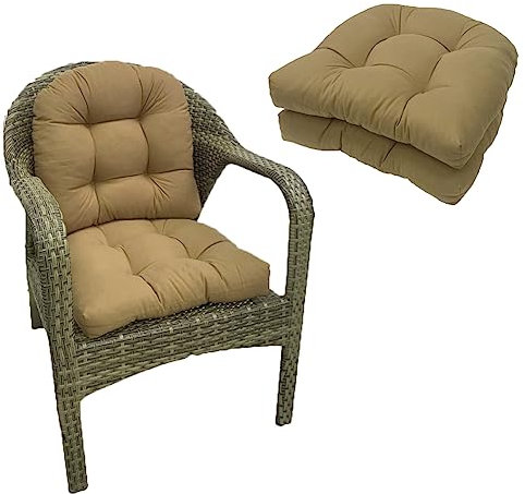 GLDWEY Stuhlkissen Sessel Kissen Zurück Sitzkissen Pad,Sitzpolster für Indoor/Outdoor Geeignet, Bequemes Sitzpolster für Gartenmöbel Oder Stuhl
