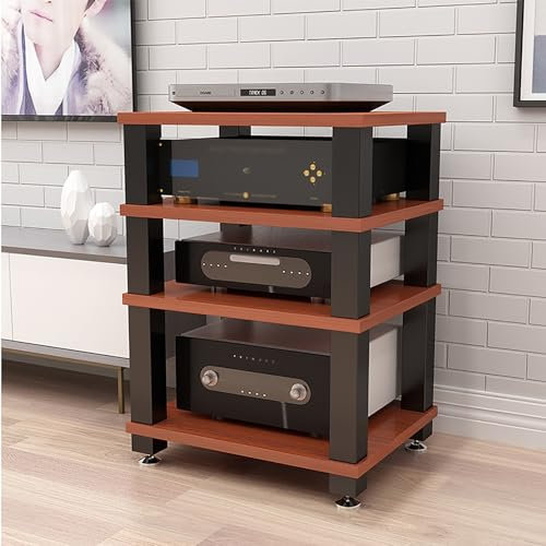 KUANGGE Soporte para Medios audiovisuales, Estante para Consola de Videojuegos, Soportes y bastidores estéreo con estantes de Almacenamiento, Torre de Rack de Audio, Estante de Audio para Consolas d