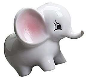 OFFSCH Keramik Blumentopf Elefant Design Großer Bunter Pflanztopf Sukkulenten Kaktuspflanzer Wohn Und Gartendekoration