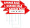 Garagenverkaufsschild, doppelseitig, mit Heringen, groß, 40,6 x 12,7 cm, rote Schilder, 1, 3 oder 6 Packungen (3 Stück)