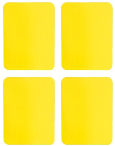 sourcing map 4Pcs Iron on Patches Sew on Transfers for Clothing Repair, Mending Fabric Repair Patch Cotton for Clothes Pants Bags, 5x4 Inch Yellow