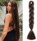 Benehair Braids Extensions Jumbo Kunsthaar zum Einflechten Box Braids Haarverlängerung Zopf Haare zum Einflechten Braun Haar Braids Extension für Damen Mädchen Braun 60cm