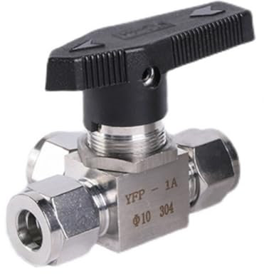 CTRSM 3-Way Ball Valve Stainless, 1pcs Stainless Steel 3-Way T-type/L-type Valve Compression Union Fit 3mm 6mm 8mm 10mm 12mm 14mm OD Tube(T Port,8mm)
