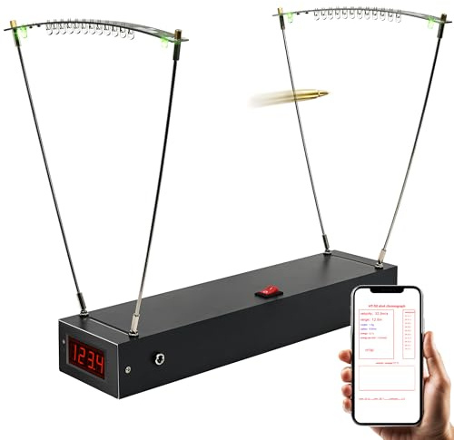 RQG Upgrade WiFi Chronograph, Precision Ballistic Chronograph for Rifle Shooting, Hunting Slingshot, Airsoft, Archery Bow, Paintball Acceleration Velocity Speed Chronograph, MPS/FPS & Joules Readings
