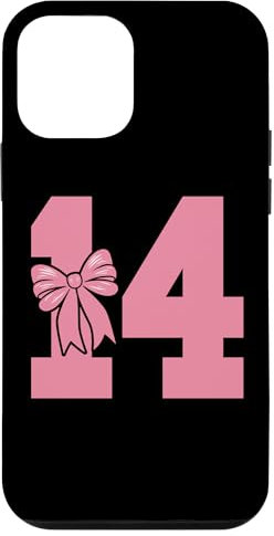 Fiocco rosa per 14° compleanno con fiocco carino 14 anni Custodia per iPhone 12 mini