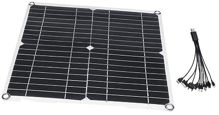 BESTonZON 1 Juego panel solar panel de celdas solares con controlador juego de paneles solares cargador de batería de paneles solares cargador solar Eva Negro