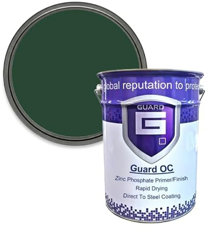 Guard OC - Shipping Container Skip Paint Zinc Phosphate One Coat Paint for Metal - Satin Multiple Sizes and Colours (Dark Green, 2.5 Liters)