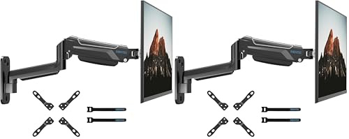 BONTEC Monitor Wandhalterung 13-42 Zoll Bildschirm bis 9 kg, VESA 200x200, Neigbar Schwenkbar Drehbar, Höhenverstellbar Monitor Wall Mount (Packung mit 2)