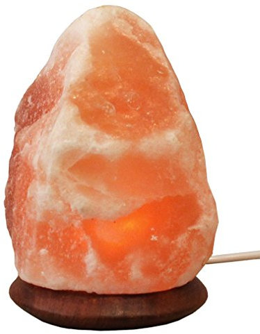 HIMALAYA SALT DREAMS Beleuchteter Salzkristall USB Rock, Kristallsalz aus Punjab/Pakistan, Orange, ca. 10 cm
