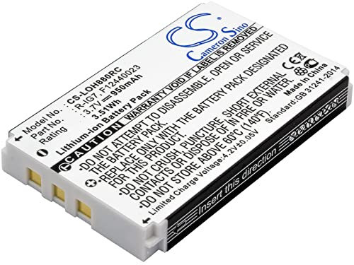 Batterie Compatible avec Logitech Harmony 720 Pro Li-ION 3.7V 950mAh - 190304-2000, R-IG7, F12440023, K43D, M36B, M41B