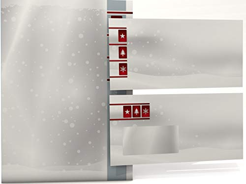 Weihnachtsbriefpapier Set | Weiße Weihnacht | 50 Blatt Motivpapier A4 | 50 Briefumschläge OHNE FENSTER im DIN LANG-Format | Briefpapier Set
