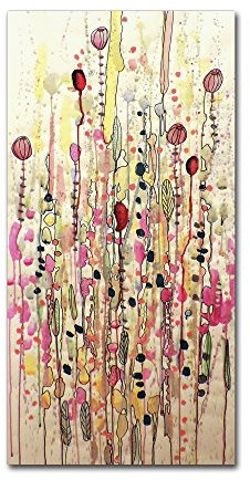 Wrapped Canvas Wall Art - Sylvie Demers 'Samsara' Wall Art for Living Room, Bedroom, or Office Décor - 16x32