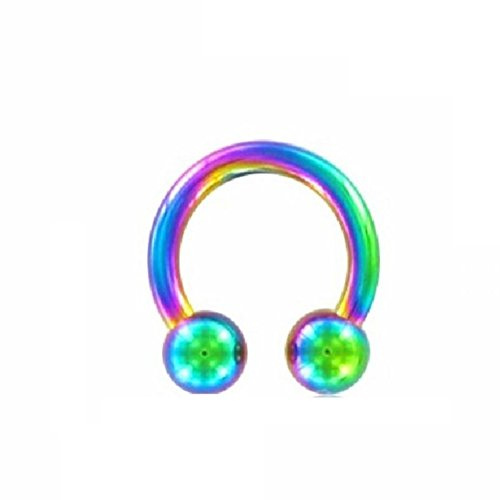 eeddoo Piercing Hufeisen Septum-Piercing Bunt Titan