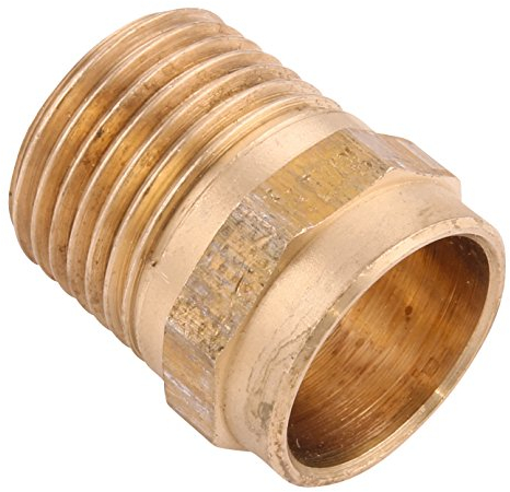 Sanitop-Wingenroth 11159 1 Rotguss-Übergangsnippel Nummer 4243G, 1 Stück, 18 mm x 1/2 Zoll AG