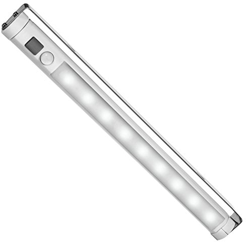 Maclean Lámpara fluorescente para cocina MCE166, para el armario, 9 LED, SWD con PIR 120 grados. Detector de movimiento con 360 ° de rotación