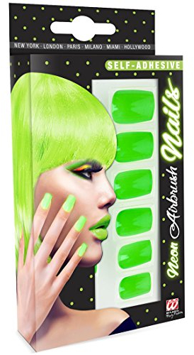 Amakando Ongles artificiels - Vert néon | Ongles des années 80 | Ongle Artificiel Couleur Fluo | Faux Ongles