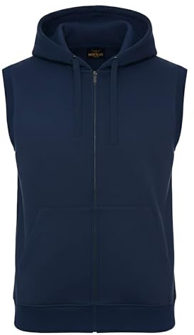 ROCK-IT Apparel I Veste à Capuche Homme sans Manches I Sweat à Capuche Premium pour Les Loisirs ou Le Sport Amateur I avec Fermeture éclair et Poche [taillesS-4XL] Hoodie Navy Bleu L