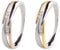 Ardeo Aurum Damenring aus 375 Gold bicolor Gelbgold Weißgold mit 0,07 ct Diamant Brillant Verlobungsring