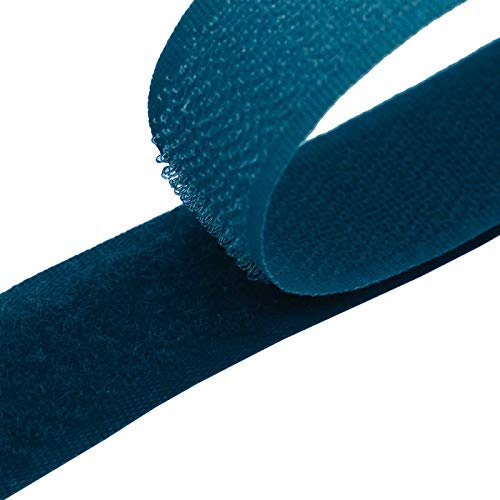 4m Klettband zum Nähen 20mm Flausch- & Hakenband 50 Farben Klettverschluss, Größe:20mm, Gurtband:117 marineblau