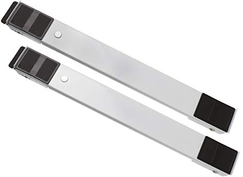 Paxanpax PLD1698 Universal Appliance Extension Arm Type Roller Movers 160kg Load Capacity, Wheels, Brake and Anti-Slip Cover Pack of 2, White, 40cm-63cm
