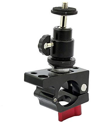 VIDOO 1/4 Schraube Hot Shoe Ball Kopf Gimbal mit 25mm-27mm Rohr Klemme Clip Monitor Halter für DJI Ronin-M