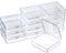 SATINIOR 24 Packungen kleine transparente Kunststoffperlen Aufbewahrungsbehälter Box mit Scharnierdeckel zur Aufbewahrung von kleinen Gegenständen, Handwerk, Schmuck, Hardware (9,4 x 9,4 x 3,8 cm)