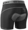 NOOYME Fahrradhose Herren Radunterhose Herren Schnelltrockende Radlerhose Herren mit Sitzpolster 4D Atmungsaktive Fahrradunterhose Herren Gepolstert Elastische Radhose Herren Schwarzgrau M