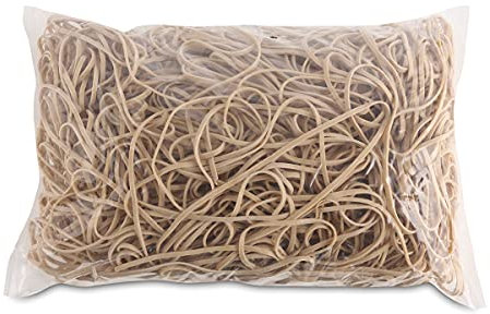 OFFICE PRODUCTS Gummibander Durchmesser: 130mm Farbe: Natürliche/Beige/Gewicht: 1000g - 1 kg/Haushaltsgummi Gummiringe Gummi/Kautschuk 60% / Gummis für Zuhause Büro Schule
