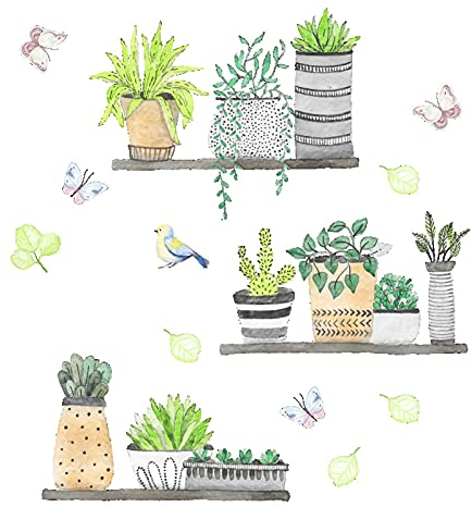 milaosk Pegatinas Decorativas Pegatinas de Pared de Planta Adhesivos Pared Para Dormitorio Sala de Estar Cuarto de los Niños, Arte de Bricolaje Hogar Pegatina Mural (30 * 90cm)