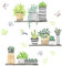 milaosk Pegatinas Decorativas Pegatinas de Pared de Planta Adhesivos Pared Para Dormitorio Sala de Estar Cuarto de los Niños, Arte de Bricolaje Hogar Pegatina Mural (30 * 90cm)